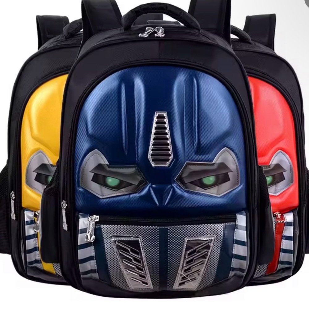 Transformers Themed Backpack For Boys…Blue, Yellow, Red! EYES LIGHT UP!!!!